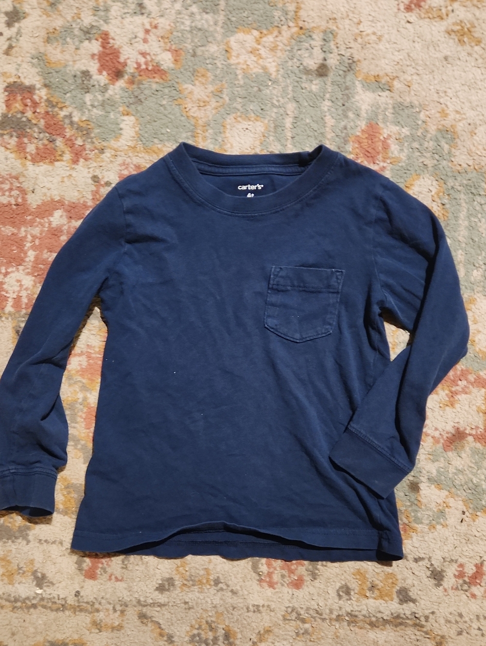 Carter's Navy Blue Long-Sleeve Pocket Tee